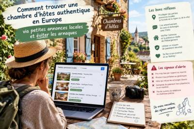 Comment trouver une chambre d'hôtes authentique en europe via petites annonces locales et éviter les arnaques
