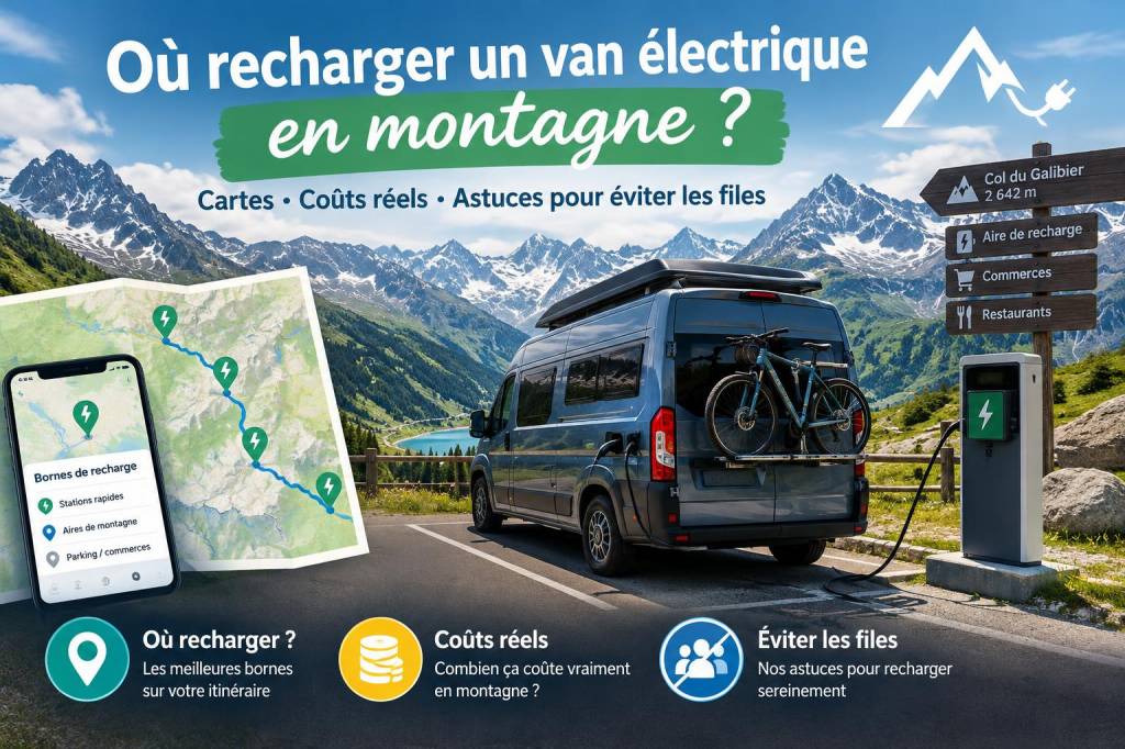 Où recharger un van électrique en montagne : cartes, coûts réels et astuces pour éviter les files