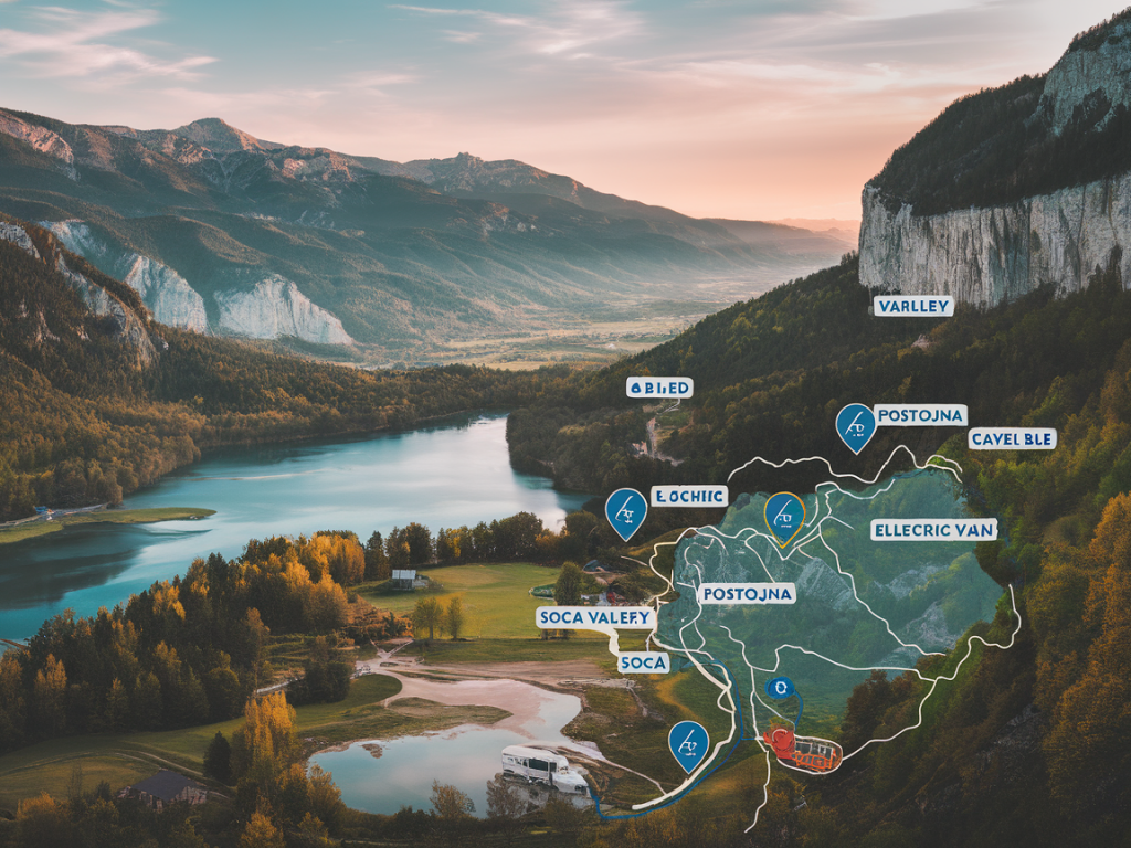 Itinéraire de 7 jours en slovénie en van électrique : trajets, arrêts et recharge
